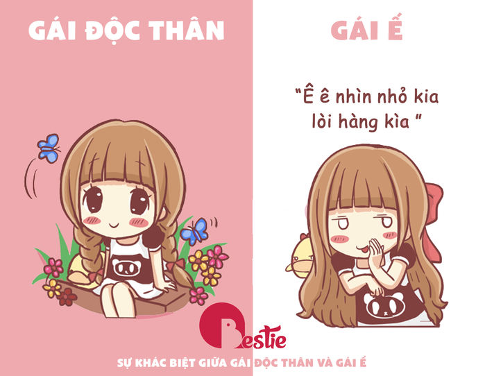 bestie su khac biet giua gai e va gai doc than