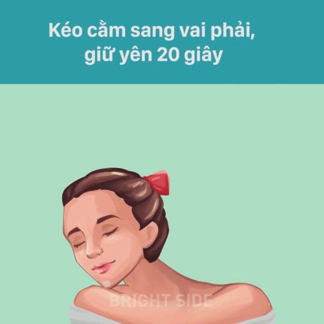 8 động tác cực đơn giản giúp phòng và trị đau cổ, vai gáy rất hiệu quả
