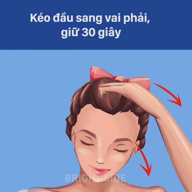 8 động tác cực đơn giản giúp phòng và trị đau cổ, vai gáy rất hiệu quả