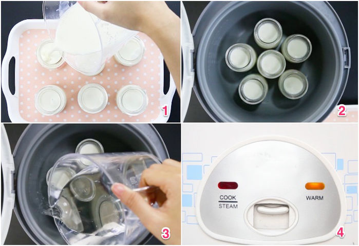 Cách làm sữa chua dẻo mát mịn và cực ngon bằng nồi cơm điện