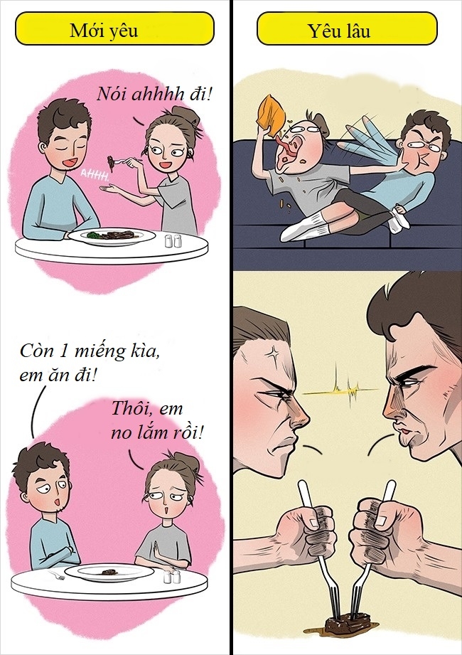 Bộ tranh: Những tình huống đi guốc trong bụng con gái