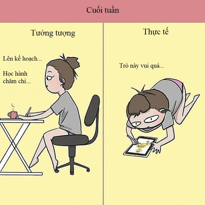 Bộ tranh: Những tình huống đi guốc trong bụng con gái