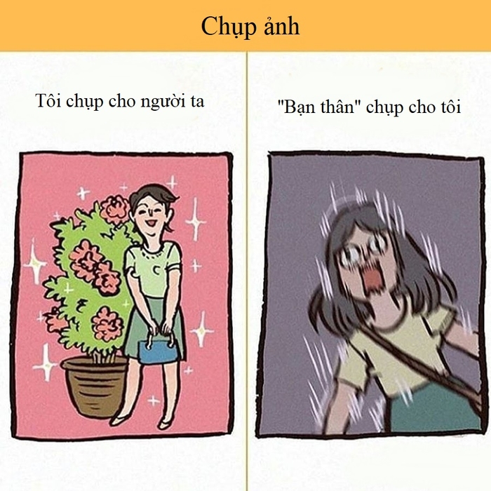 Bộ tranh: Những tình huống đi guốc trong bụng con gái