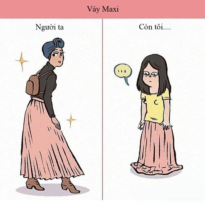 Bộ tranh: Những tình huống đi guốc trong bụng con gái