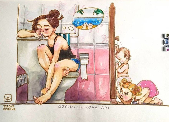 Bộ tranh: Cuộc sống rối như tơ vò của một bà mẹ bỉm sữa