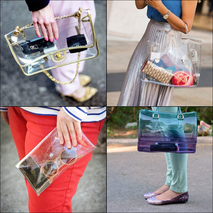 Túi xách trong suốt gây sốt trong làng thời trang và fashionista