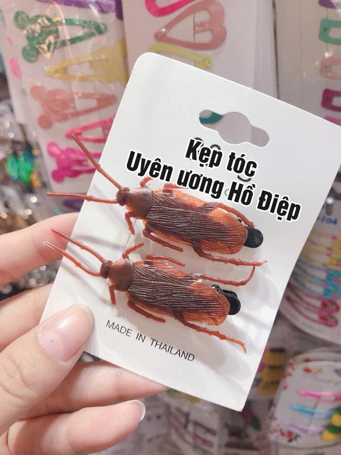 Hết hồn với trào lưu kẹp tóc đính gián, thằn lằn, sâu bọ... gây sốt
