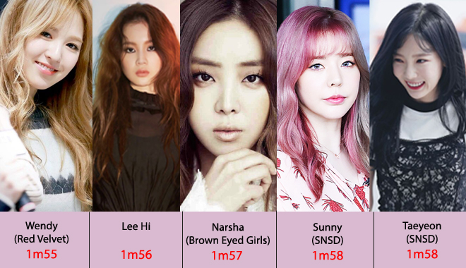 So sánh chiều cao của 80 nữ thần tượng KPOP hot nhất hiện nay