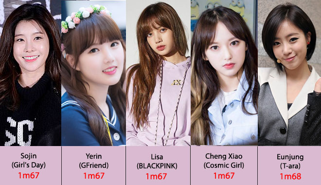So sánh chiều cao của 80 nữ thần tượng KPOP hot nhất hiện nay