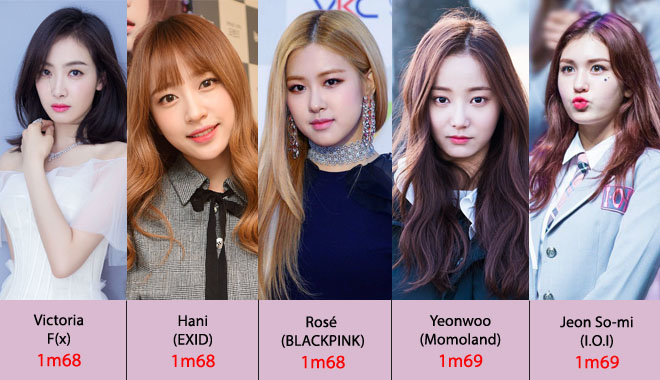 So sánh chiều cao của 80 nữ thần tượng KPOP hot nhất hiện nay