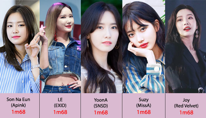 So sánh chiều cao của 80 nữ thần tượng KPOP hot nhất hiện nay