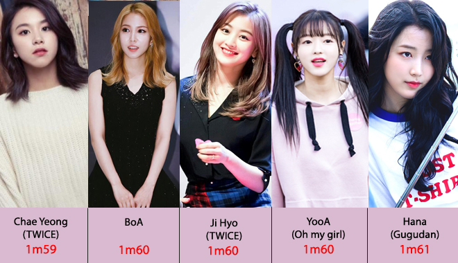 So sánh chiều cao của 80 nữ thần tượng KPOP hot nhất hiện nay