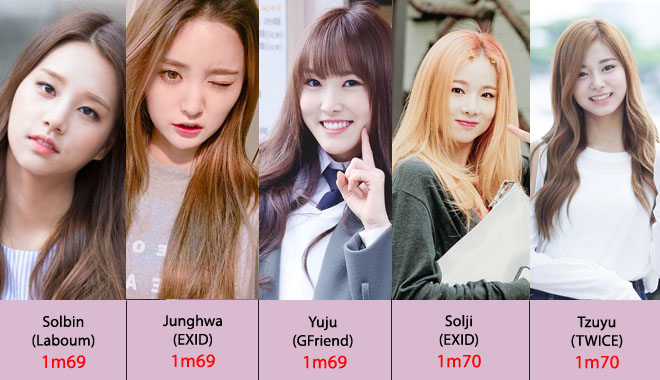 So sánh chiều cao của 80 nữ thần tượng KPOP hot nhất hiện nay