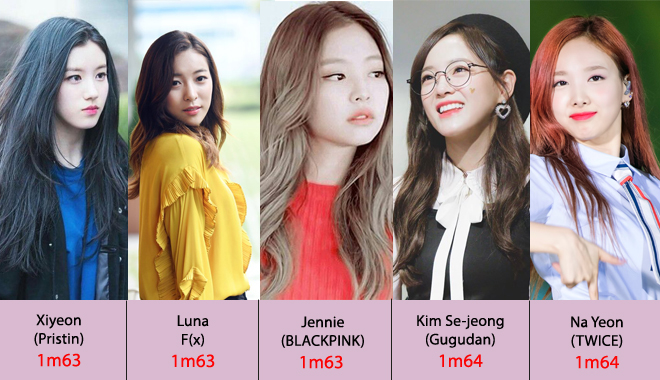 So sánh chiều cao của 80 nữ thần tượng KPOP hot nhất hiện nay