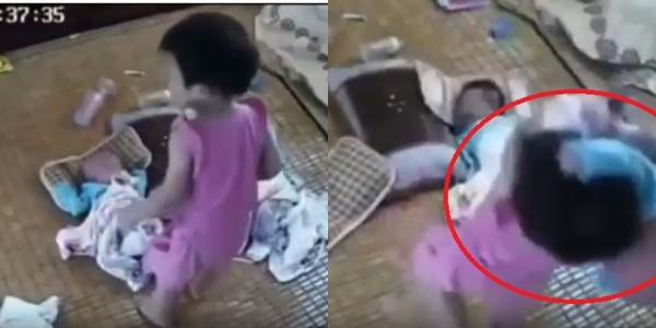 Co do em nin khoc, be gai 2 tuoi khong ngo lai gay ra co su nay