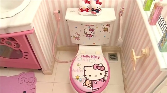 Dân mạng phát sốt với ngôi nhà trang trí từ A - Z hình Hello Kitty