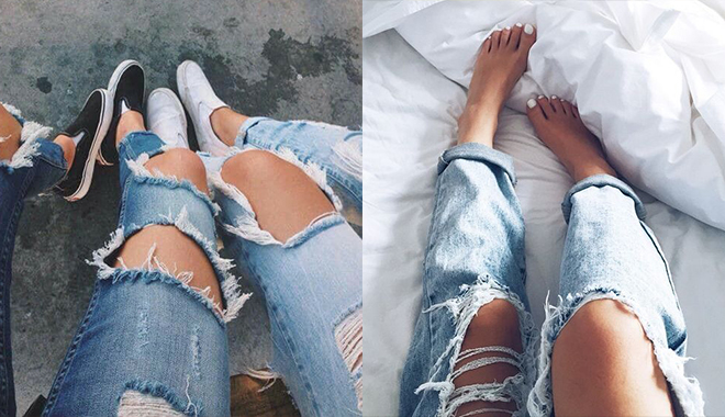 Đây là cách người ta tạo ra chiếc quần jeans rách