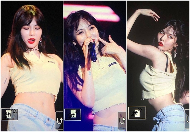 Hết đẩy ngực lại đến lột áo khoe nội y, Hyuna là ca sĩ sẵn sàng hở bạo