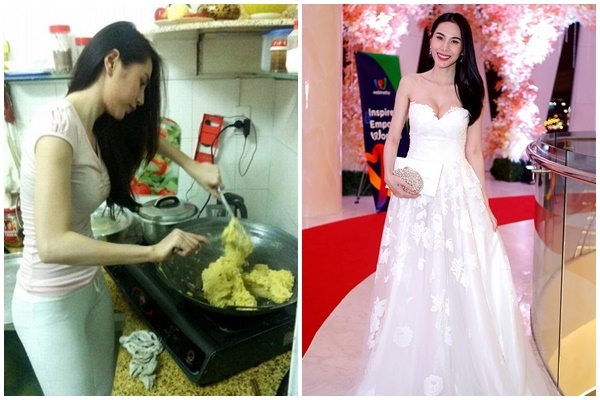 Hình ảnh khác nhau giữa ở nhà và lúc đi sự kiện của sao Việt