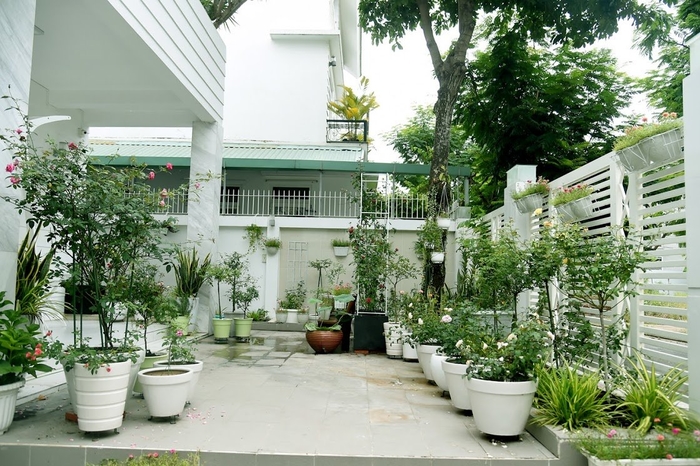Lác mắt trước ngôi biệt thự xanh mát hoa lá của MC Quyền Linh