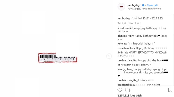 G-Dragon được V.I.P chúc mừng sinh nhật theo cách đặc biệt này