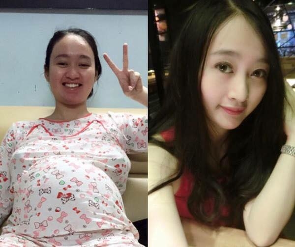 Loat anh truoc va khi mang thai cua chi em moi thay phu nu hi sinh nhu the nao