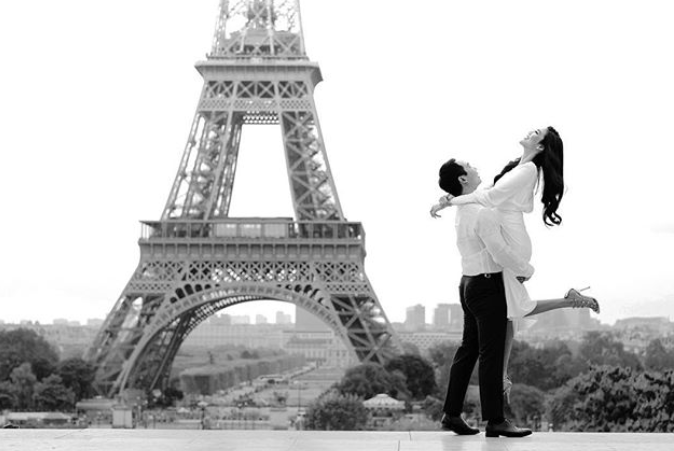 Hé lộ ảnh cưới ngọt ngào chụp ở Paris của Lan Khuê