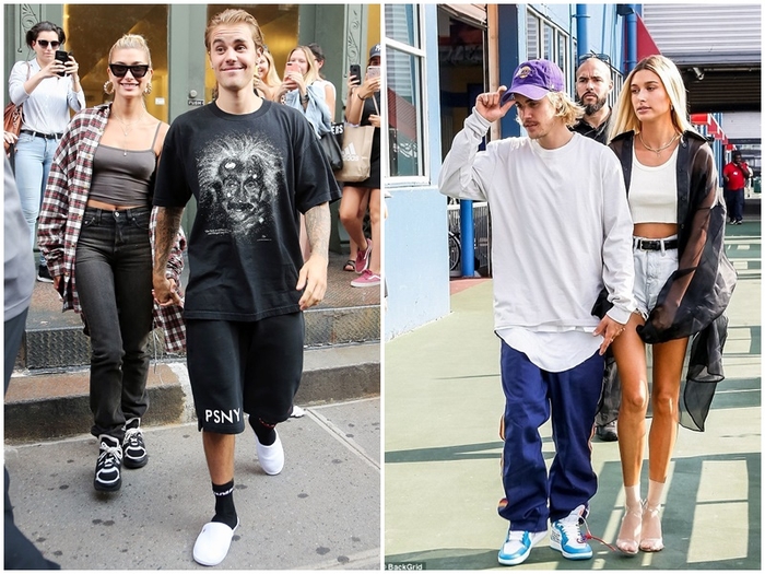 Justin Bieber gây choáng với cách ăn mặc lạ sau khi đính hôn