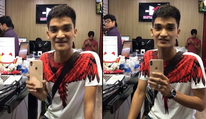 Mạc Văn Khoa cầm trên tay chiếc iPhone XS MAX đầu tiên tại Việt Nam