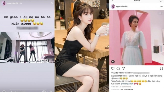 Nhin Ngoc Trinh, Hoa Minzy the nay, fan thot len “vui thoi dung vui qua”