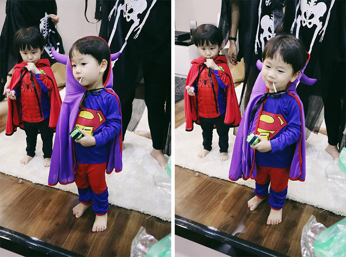Đón Halloween cùng 3 siêu anh hùng nhí đến từ 3 hot family