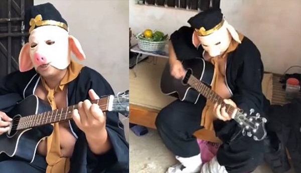 Trư bát giới cầm đàn ghita cover đi để trở về