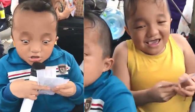 Xót xa hình ảnh 2 anh em khuyết tật hát rong bán vé số