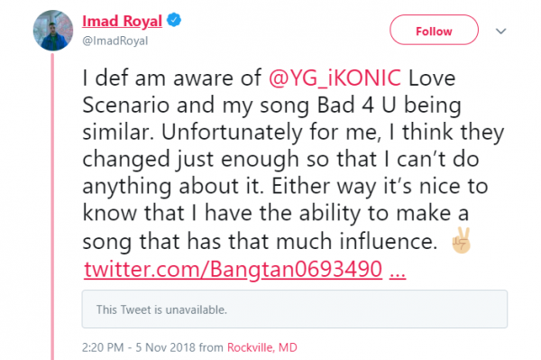 Ca sĩ người Canada lên tiếng tố “Love Scenario” của iKON đạo nhạc