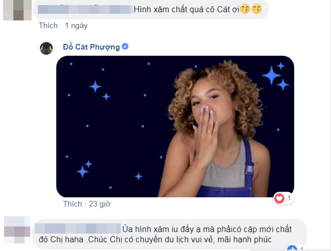 Cát Phượng công khai hình xăm ngầm khẳng định tình cảm với tình trẻ