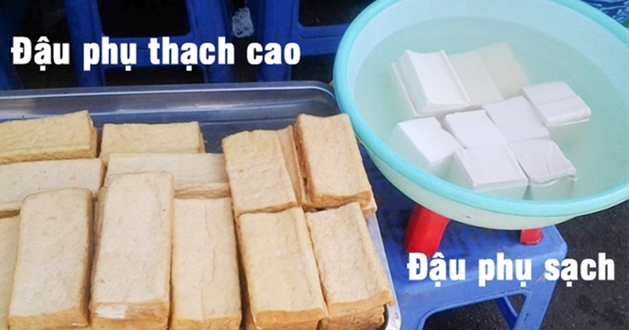 Cách nhận biết đậu phụ chứa thạch cao