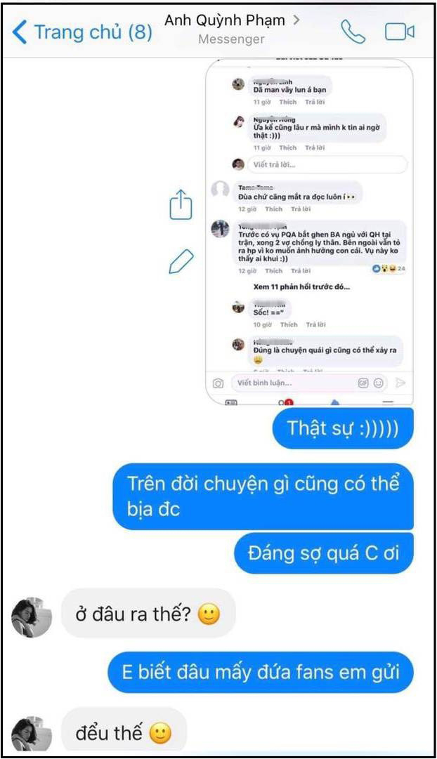 Bảo Anh tung tin nhắn, đáp trả về tin đồn bị Phạm Quỳnh Anh đánh ghen