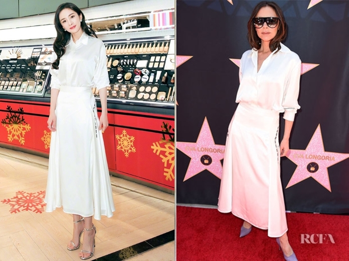 Đụng hàng váy áo: Dương Mịch liệu có thắng thế trước Victoria Beckham?