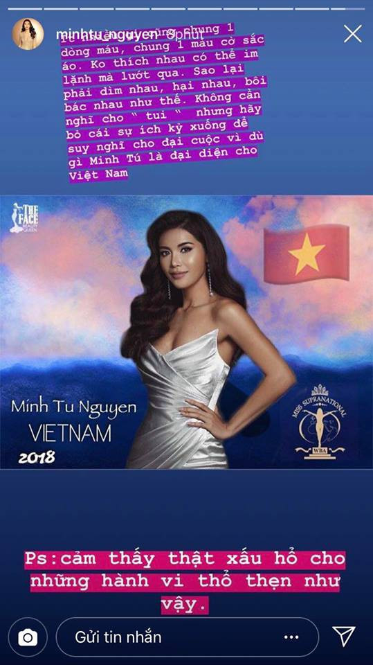 Minh Tú bật khóc xin lỗi fan vì dừng chân ở Top 10 Miss Supranational