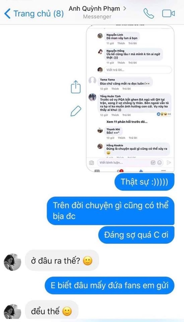 Truoc thong tin bi giat chong, phan ung cua Pham Quynh Anh va nhung my nhan Vbiz nhu the nao