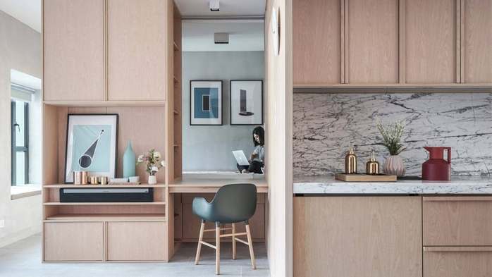 Vỏn vẹn 33m², căn hộ của cặp vợ chồng trẻ gây sốt vì quá tiện nghi