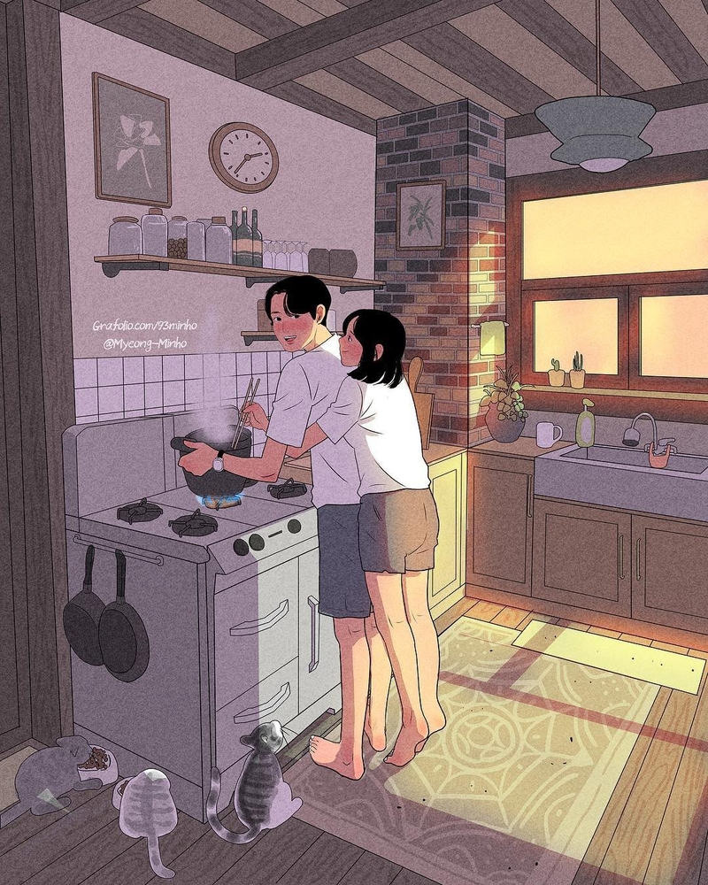 Bộ tranh: Một mình không sao nhưng thật tốt khi có một người để quấn quít cạnh bên - Ảnh 5. Này cô gái, thử yêu đi, tình yêu cũng đầy mật ngọt lắm đấy