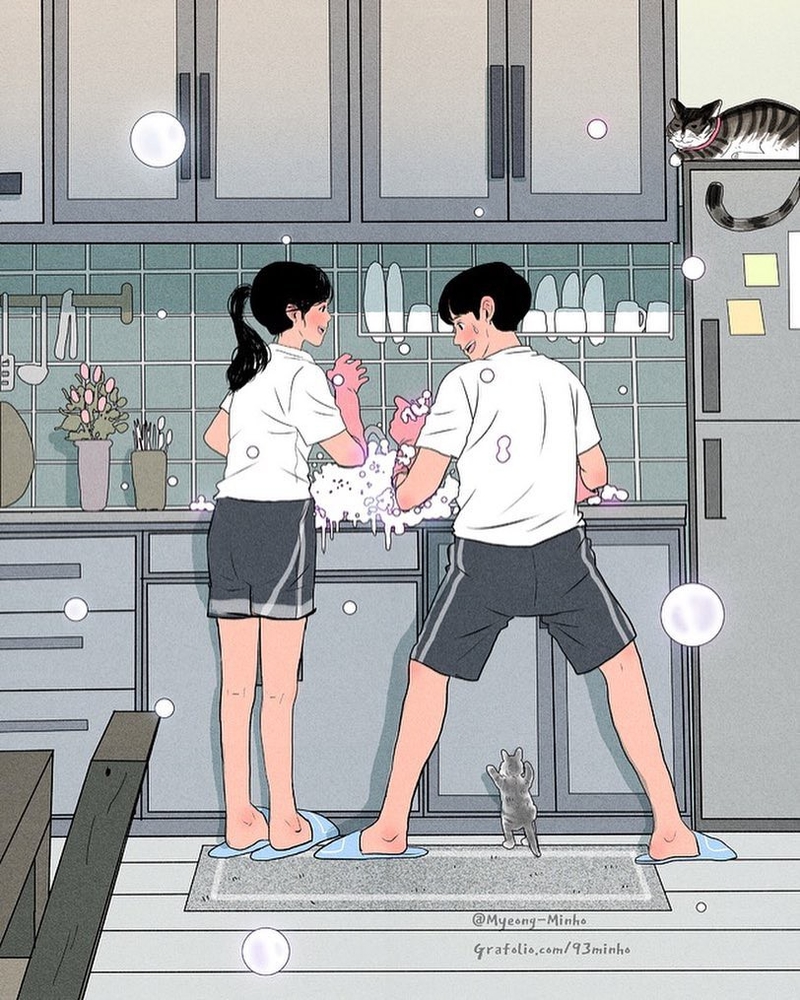 Bộ tranh: Một mình không sao nhưng thật tốt khi có một người để quấn quít cạnh bên - Ảnh 7. Này cô gái, thử yêu đi, tình yêu cũng đầy mật ngọt lắm đấy