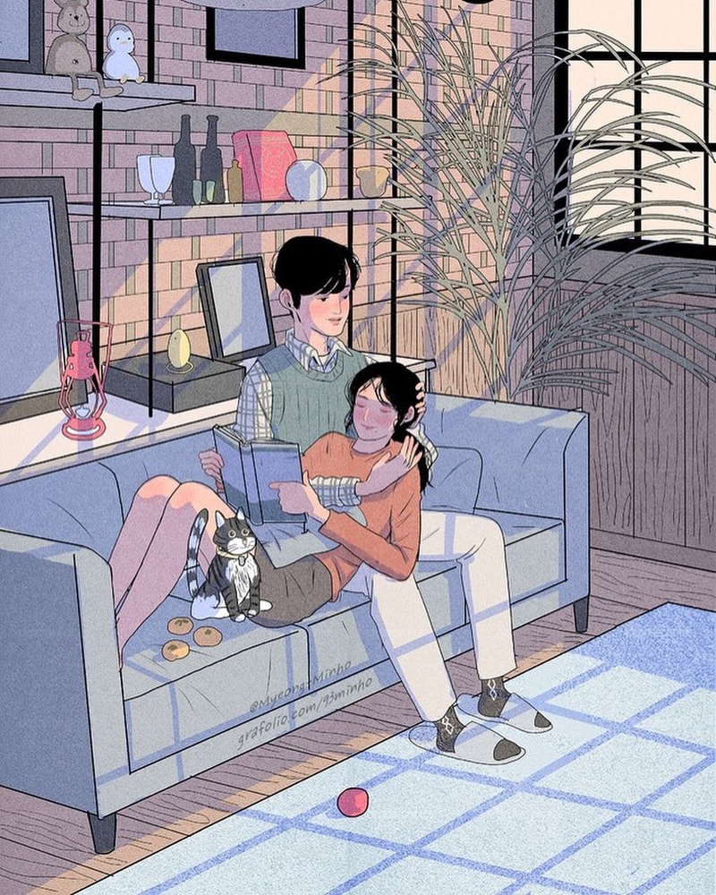 Bộ tranh: Một mình không sao nhưng thật tốt khi có một người để quấn quít cạnh bên - Ảnh 19. Này cô gái, thử yêu đi, tình yêu cũng đầy mật ngọt lắm đấy