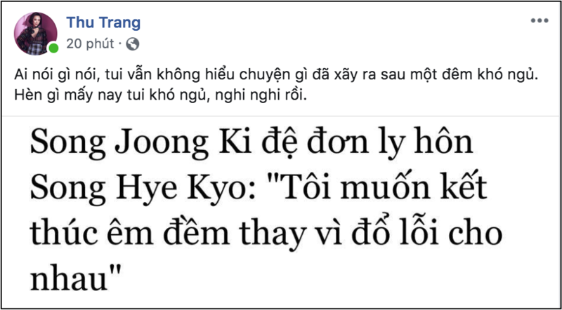 Biết tin Song Joong Ki và Song Hye Kyo ly hôn, sao Việt phản ứng: Người khóc ròng, kẻ bàng hoàng không tin vào tình yêu - Ảnh 2. Biết tin Song Joong Ki và Song Hye Kyo ly hôn, sao Việt phản ứng: Người khóc ròng, kẻ bàng hoàng không tin vào tình yêu - Ảnh 2.