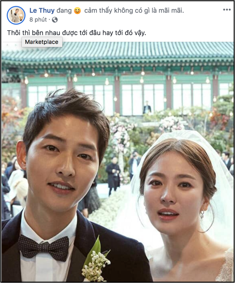Biết tin Song Joong Ki và Song Hye Kyo ly hôn, sao Việt phản ứng: Người khóc ròng, kẻ bàng hoàng không tin vào tình yêu - Ảnh 3. Biết tin Song Joong Ki và Song Hye Kyo ly hôn, sao Việt phản ứng: Người khóc ròng, kẻ bàng hoàng không tin vào tình yêu - Ảnh 3.