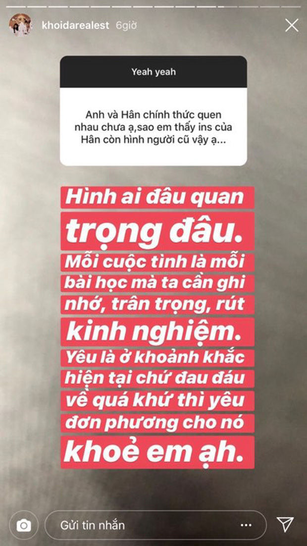Bạn gái vẫn còn để ảnh người cũ trên Instagram và đây là cách rapper Khói cư xử đúng chuẩn bạn trai 100 điểm - Ảnh 2. Bạn gái vẫn còn để ảnh người cũ trên Instagram và đây là cách rapper Khói cư xử đúng chuẩn bạn trai 100 điểm - Ảnh 2.