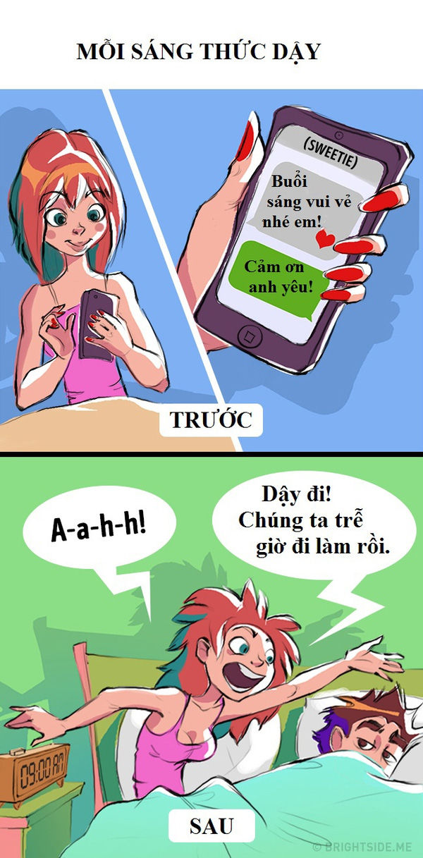Sự khác biệt trước và sau hôn nhân cặp đôi nào cũng phải trải qua