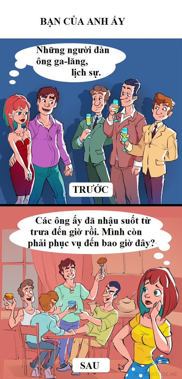 Sự khác biệt trước và sau hôn nhân cặp đôi nào cũng phải trải qua