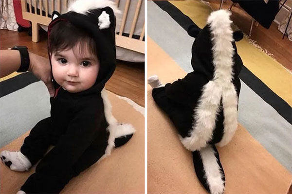 Chán kinh dị thì bạn có thể cosplay cho bé nhà mình thành chú cún xinh xắn thế này.